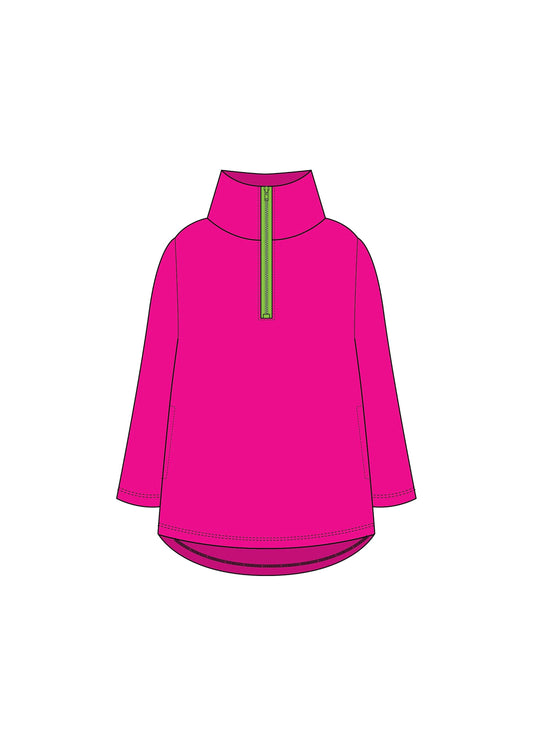 Prospect Pullover in Vello Fleece (Neon Pink)