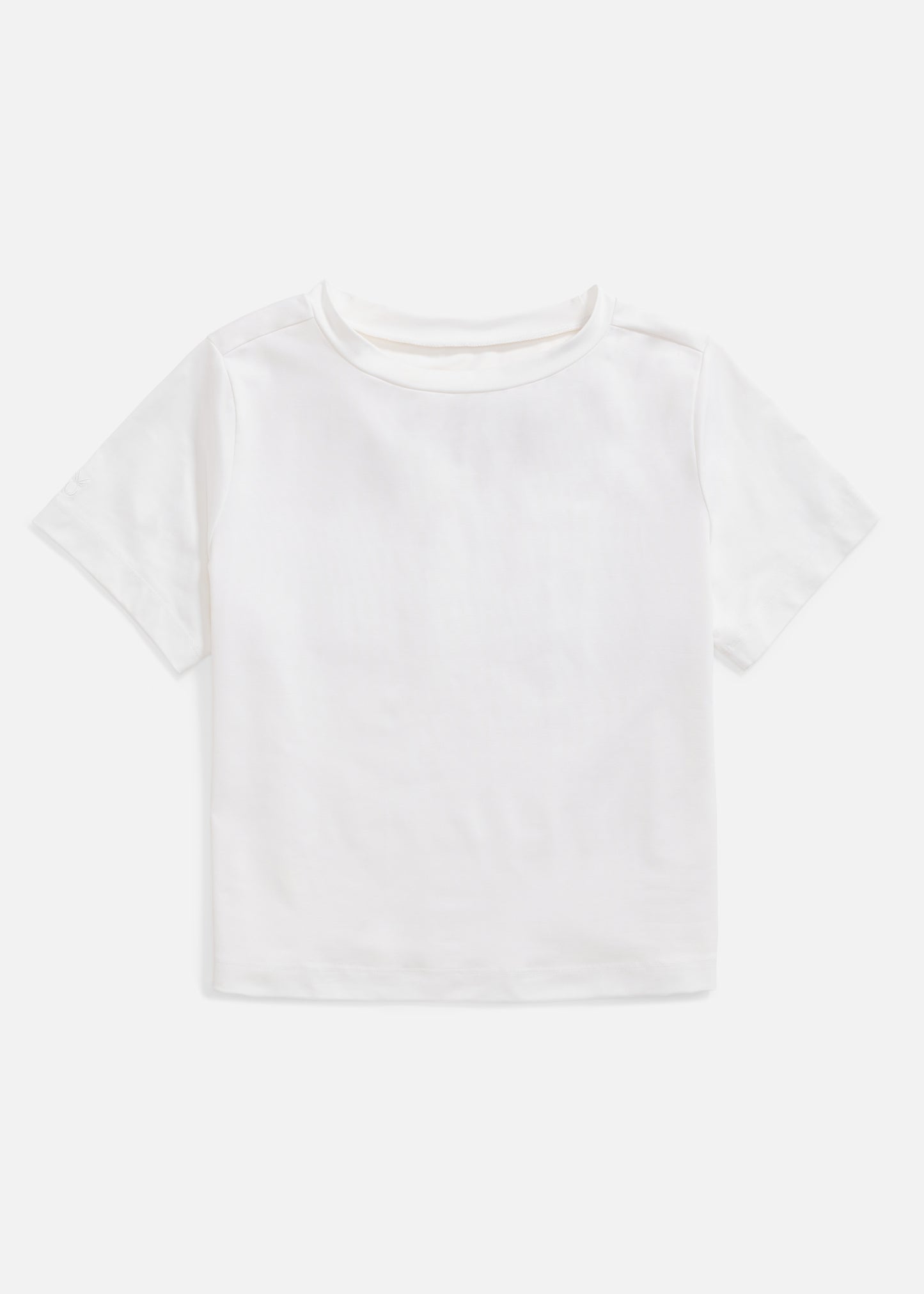 Surfside Crop Tee in Repreve Stretch (White)