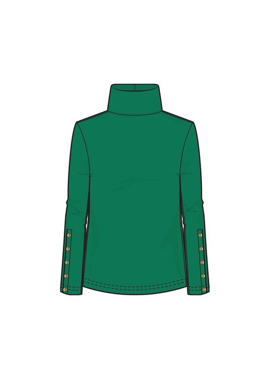 Sun Valley Turtleneck in Vello Fleece (Emerald)